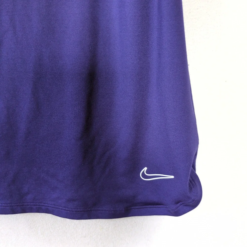 Y2K Nike Golf Sleeveless Polo Purple Volt Tenniscore Top Large Dri Fit Preppy